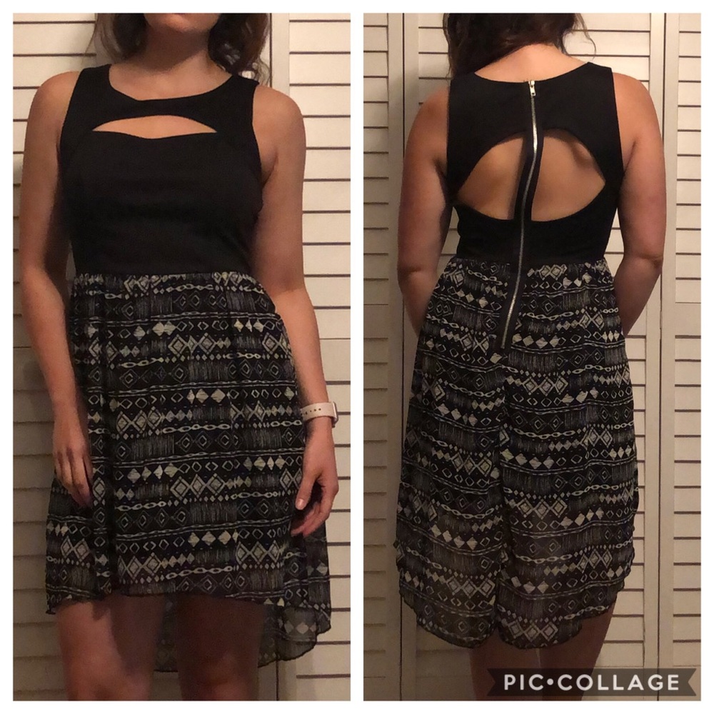 high low dress with cut outs